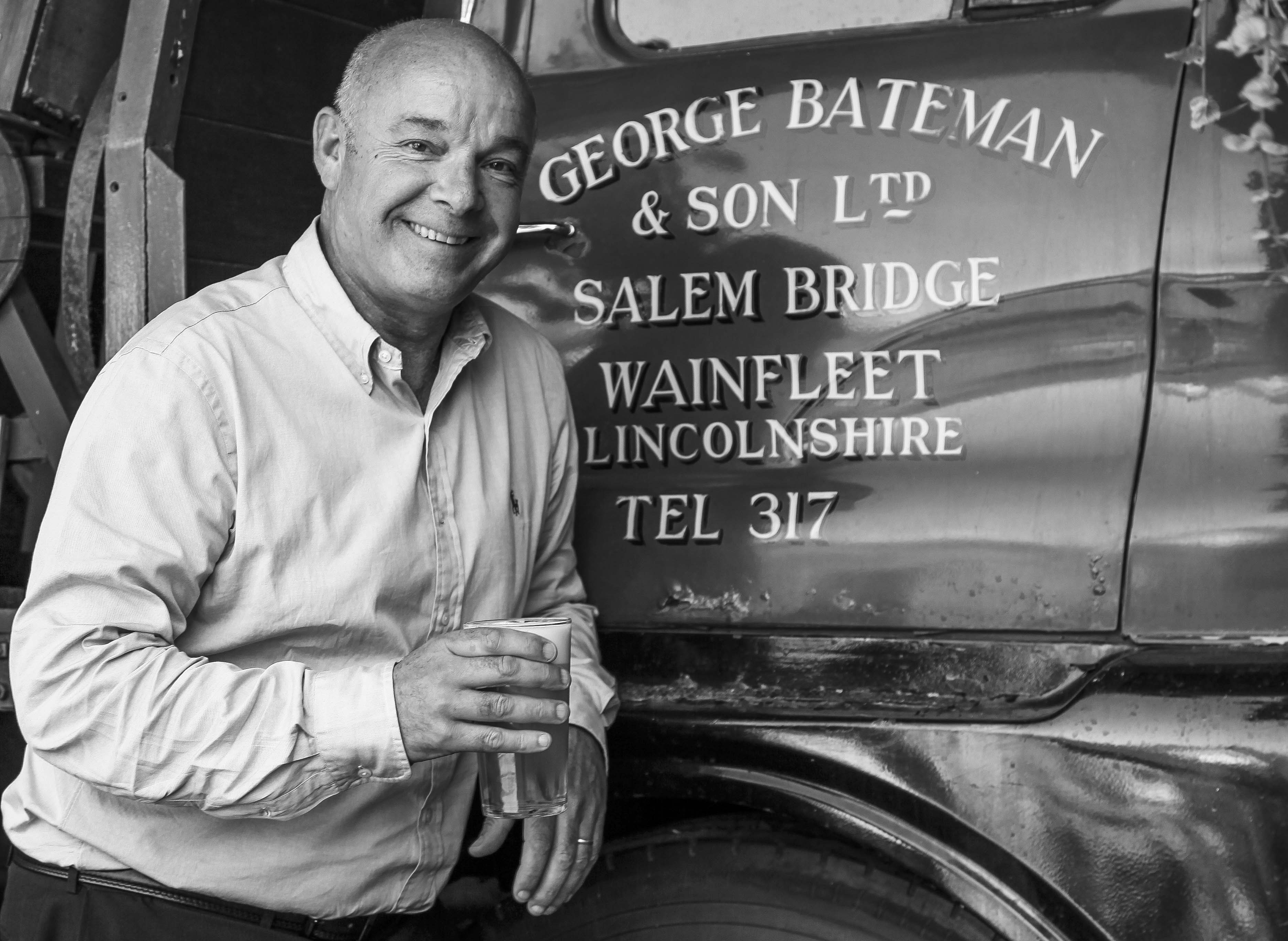 Stuart explains the heritage of his family's business at Salem Bridge, Wainfleet.