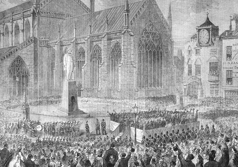 This is how the London Illustrated News reported the unveiling of Herbert Ingram’s statue in Boston in 1862, proud that its founder draw a crowd to celebrate the life of the town’s MP and philanthropist.