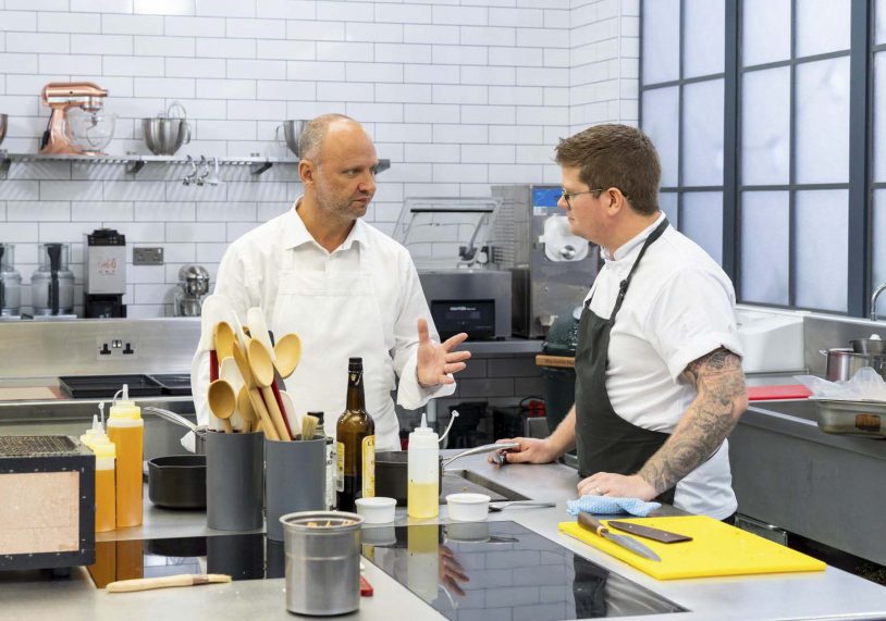 Gareth and his fellow competitiors on Series 16 of the Great British Menu.