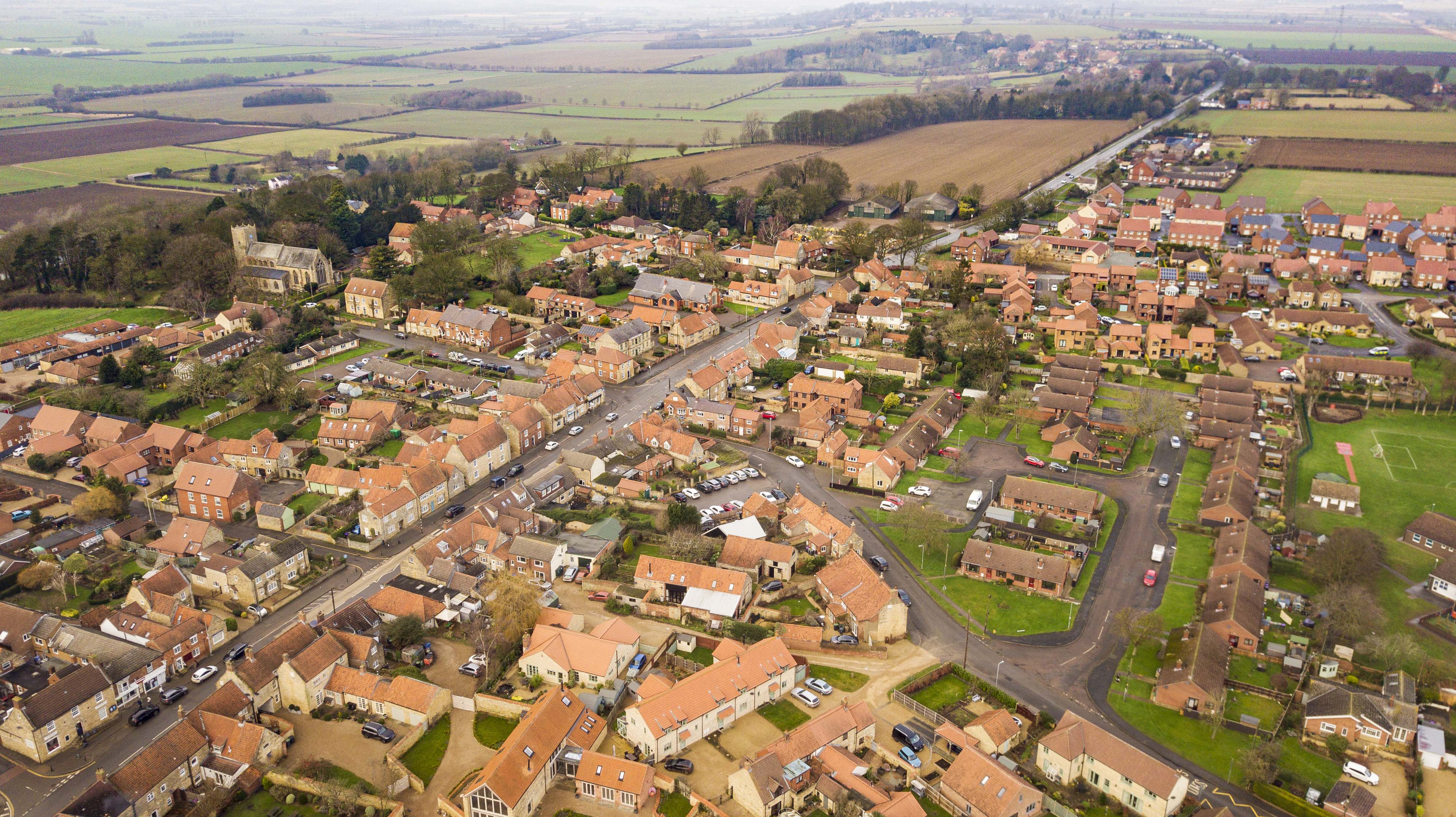 Navenby from the air