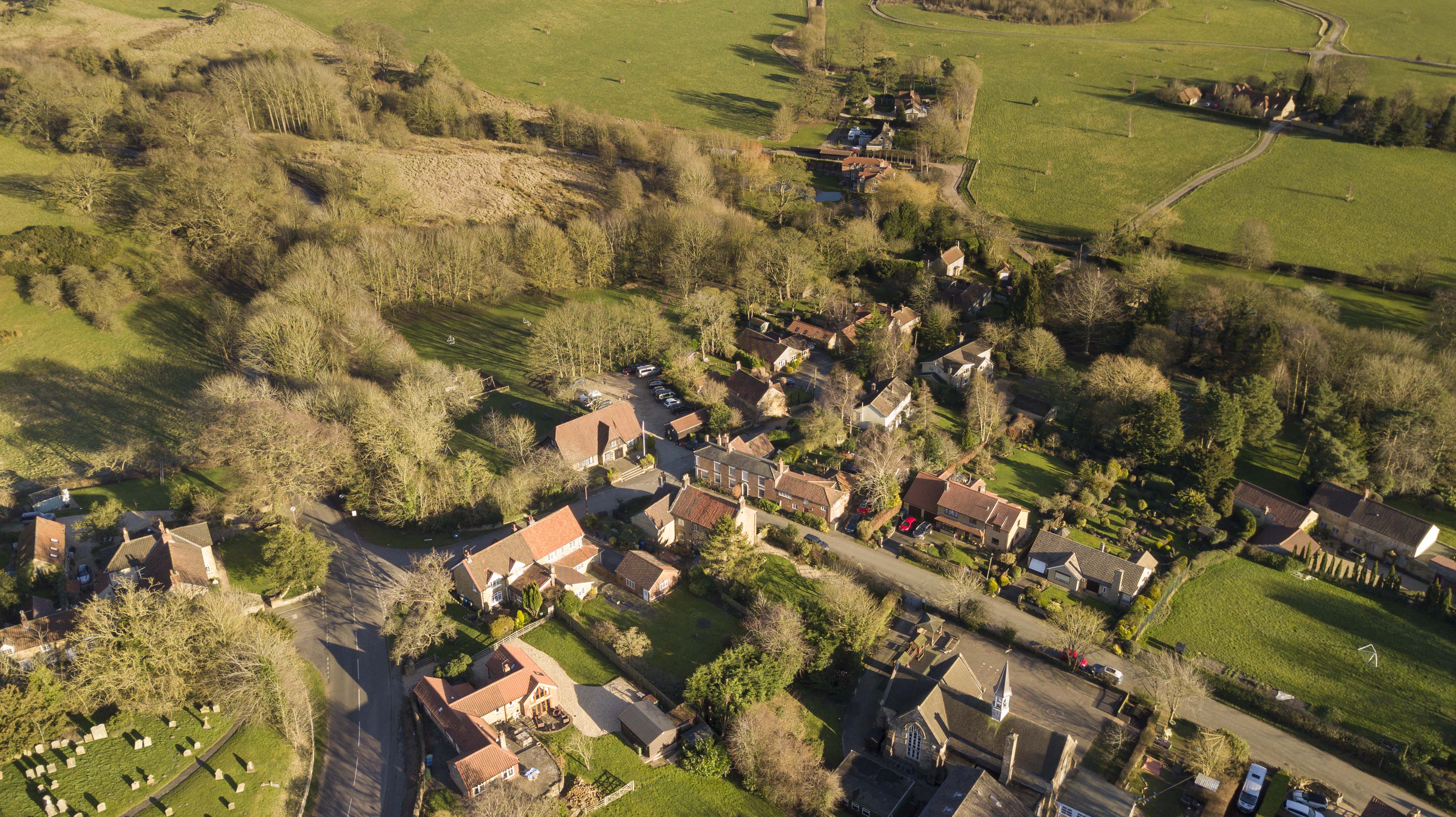 Tealby from the air