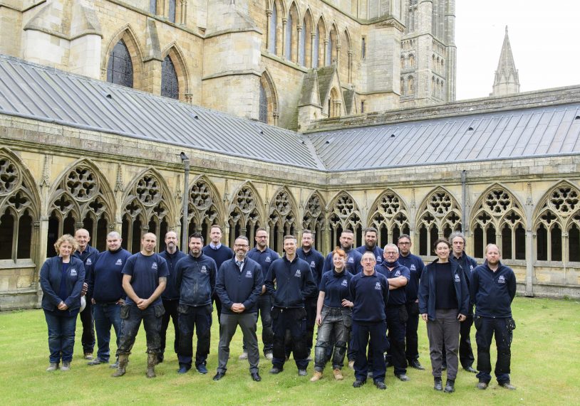 Lincoln Cathedral's Works Department team.