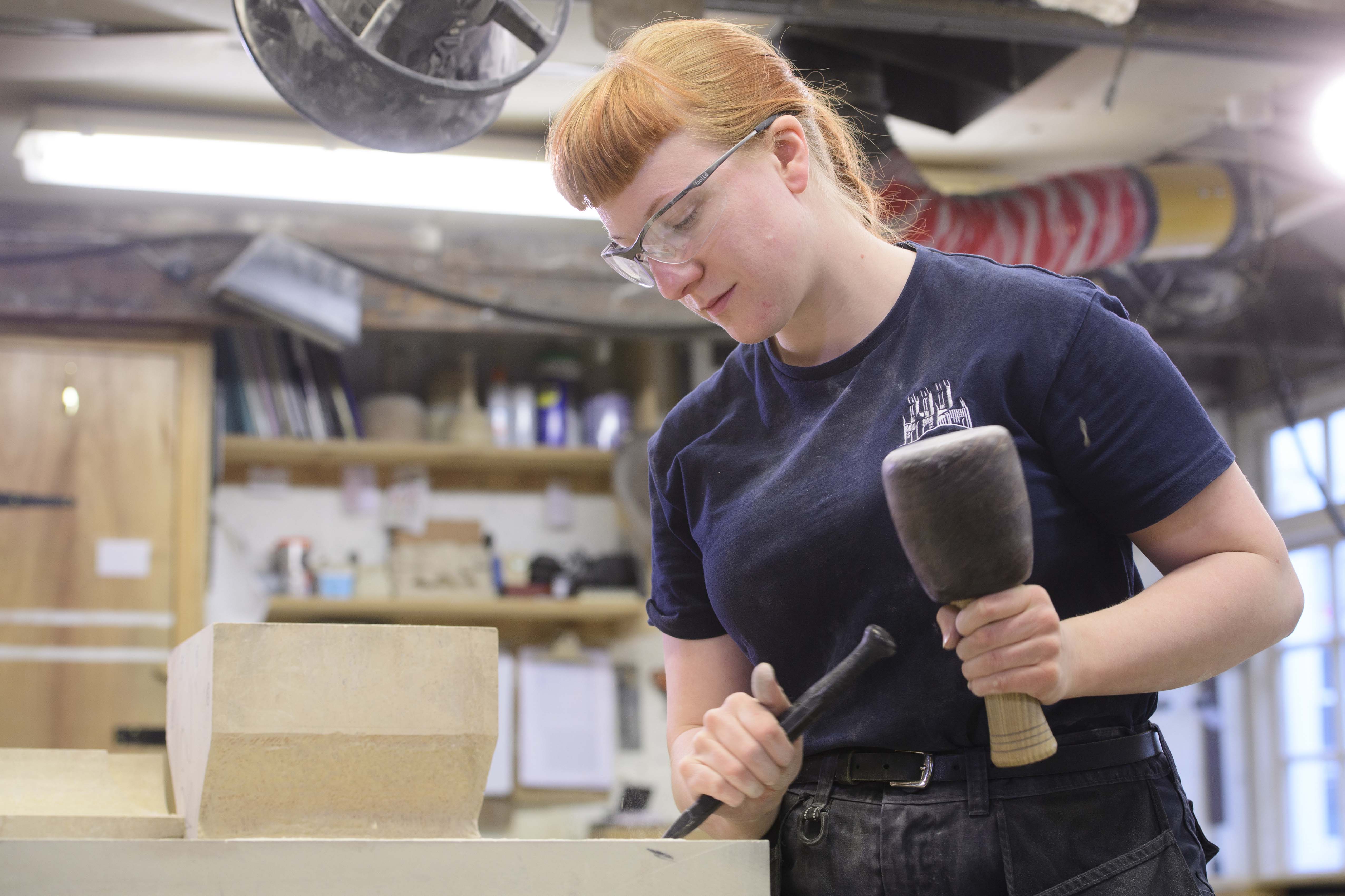 Rachael Wragg, stonemason.