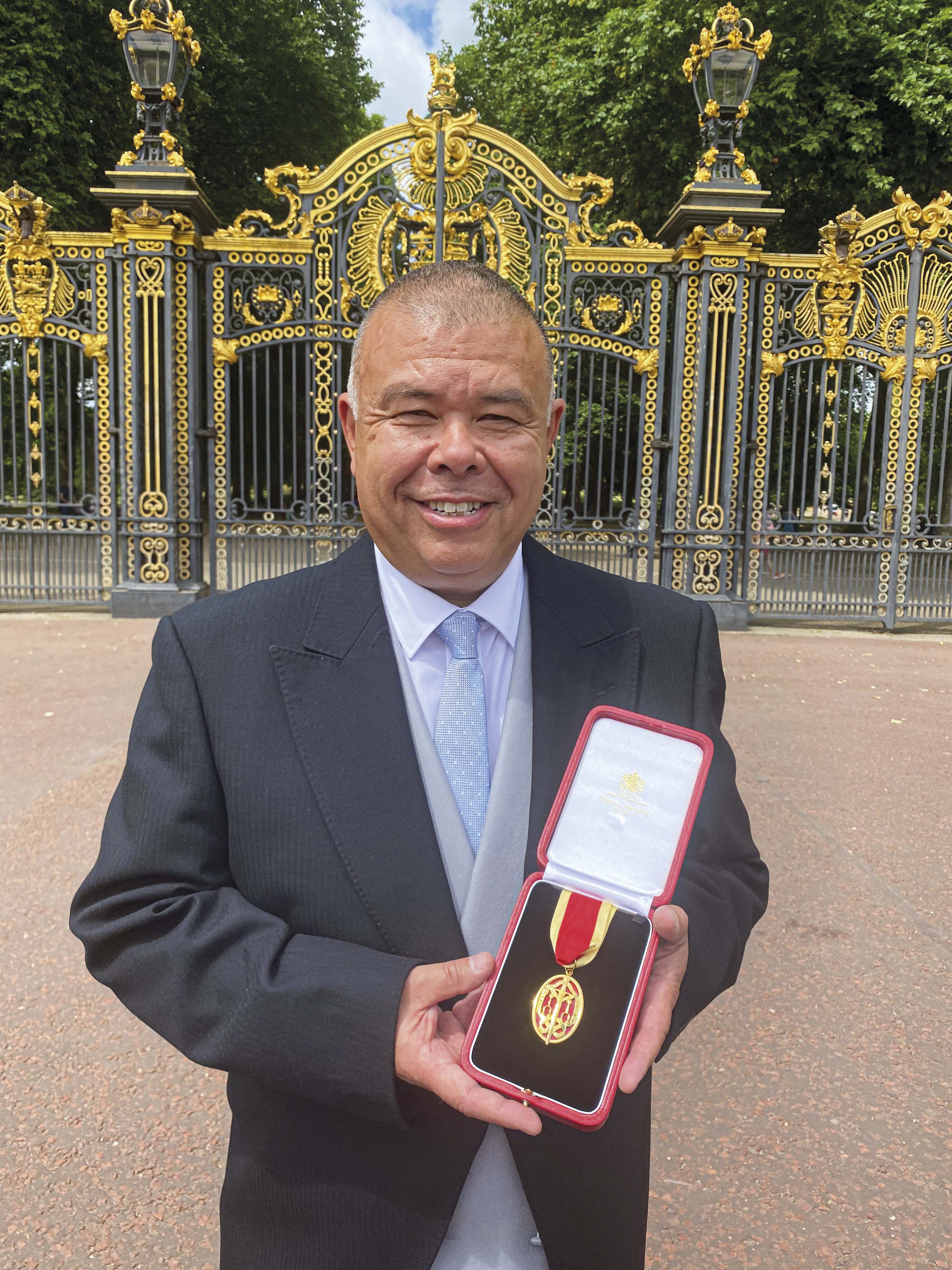 Prof Sir Jonathan Van Tam collecting his knighthood