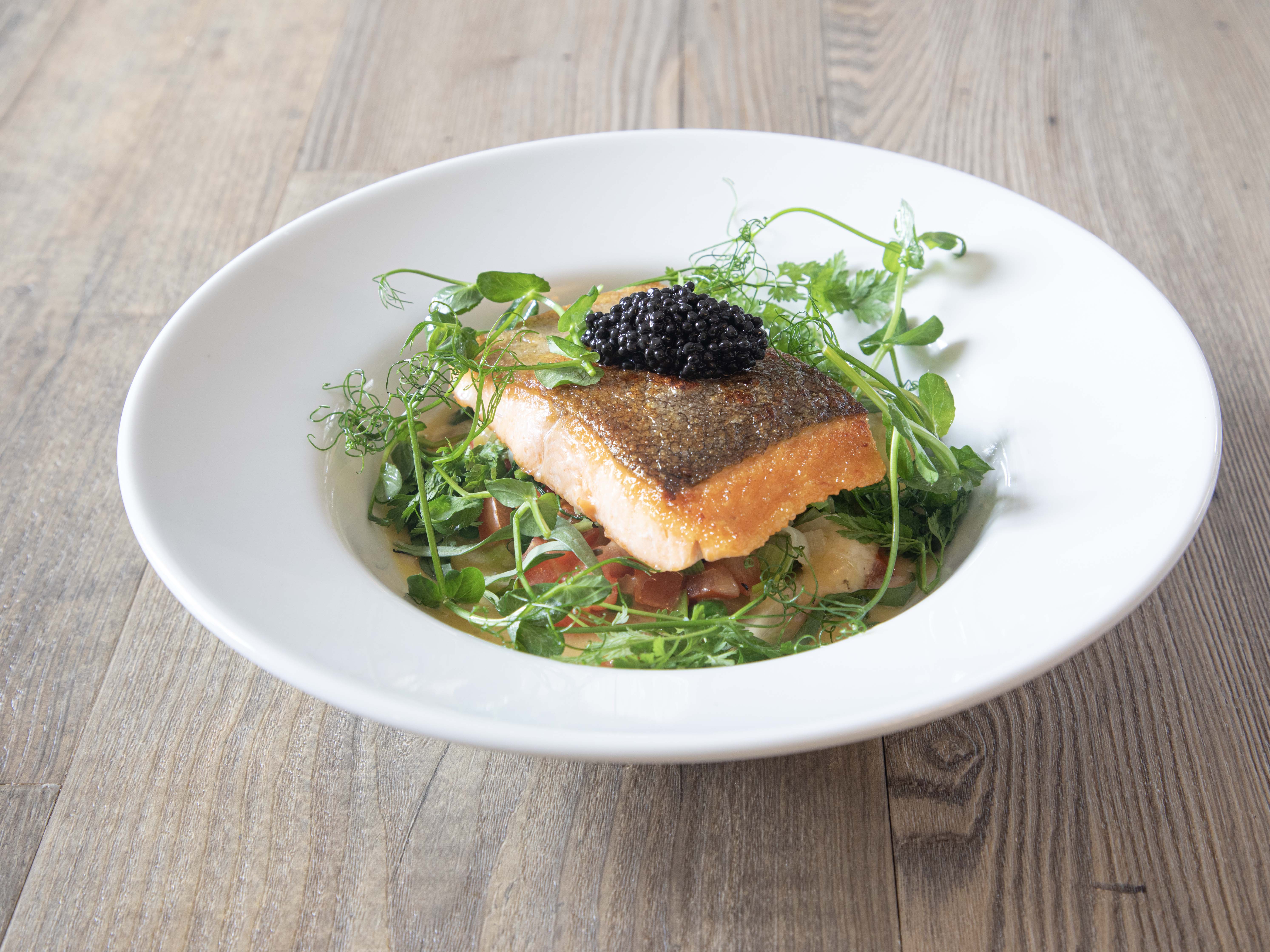 Pan fried sea trout.