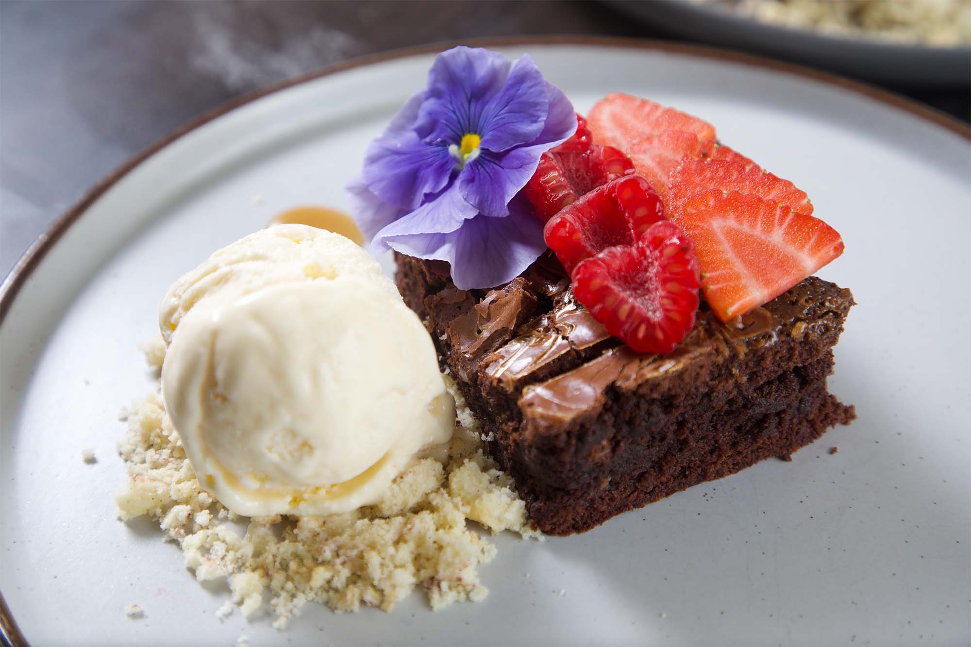 Chocolate brownie, £7.95.