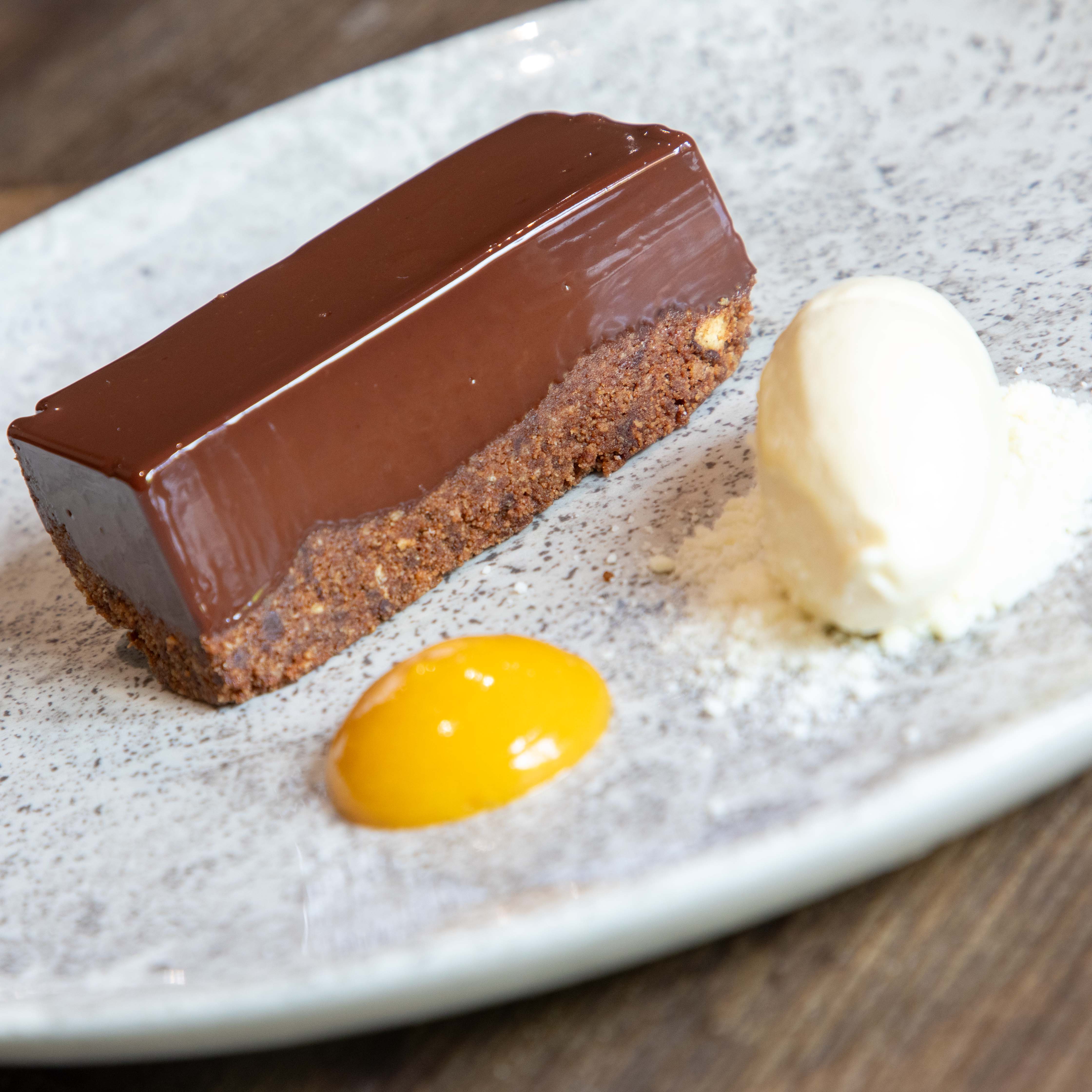 Chocolate torte at The Dower House, Woodhall Spa.