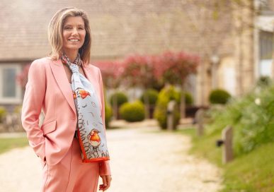 Clare Haggas, Lincolnshire designers of luxury silk scarves.