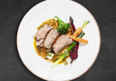 Lamb rump, lemon & olive tapenade, at The Duke William Hotel, Bailgate, Lincoln.