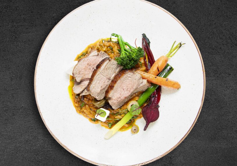 Lamb rump, lemon & olive tapenade, at The Duke William Hotel, Bailgate, Lincoln.