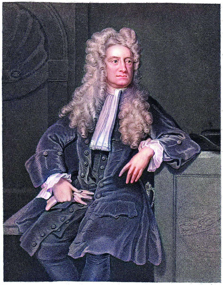 Painted portrait of Woolsthorpe-born scientist Sir Isaac Newton.