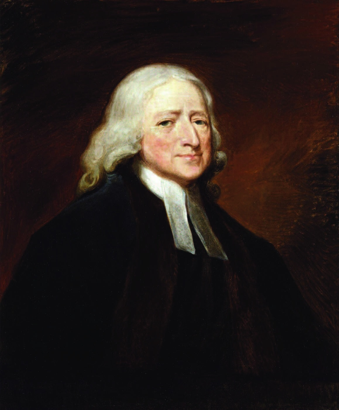 Painted portrait of Epworth-born Methodist leader John Wesley.