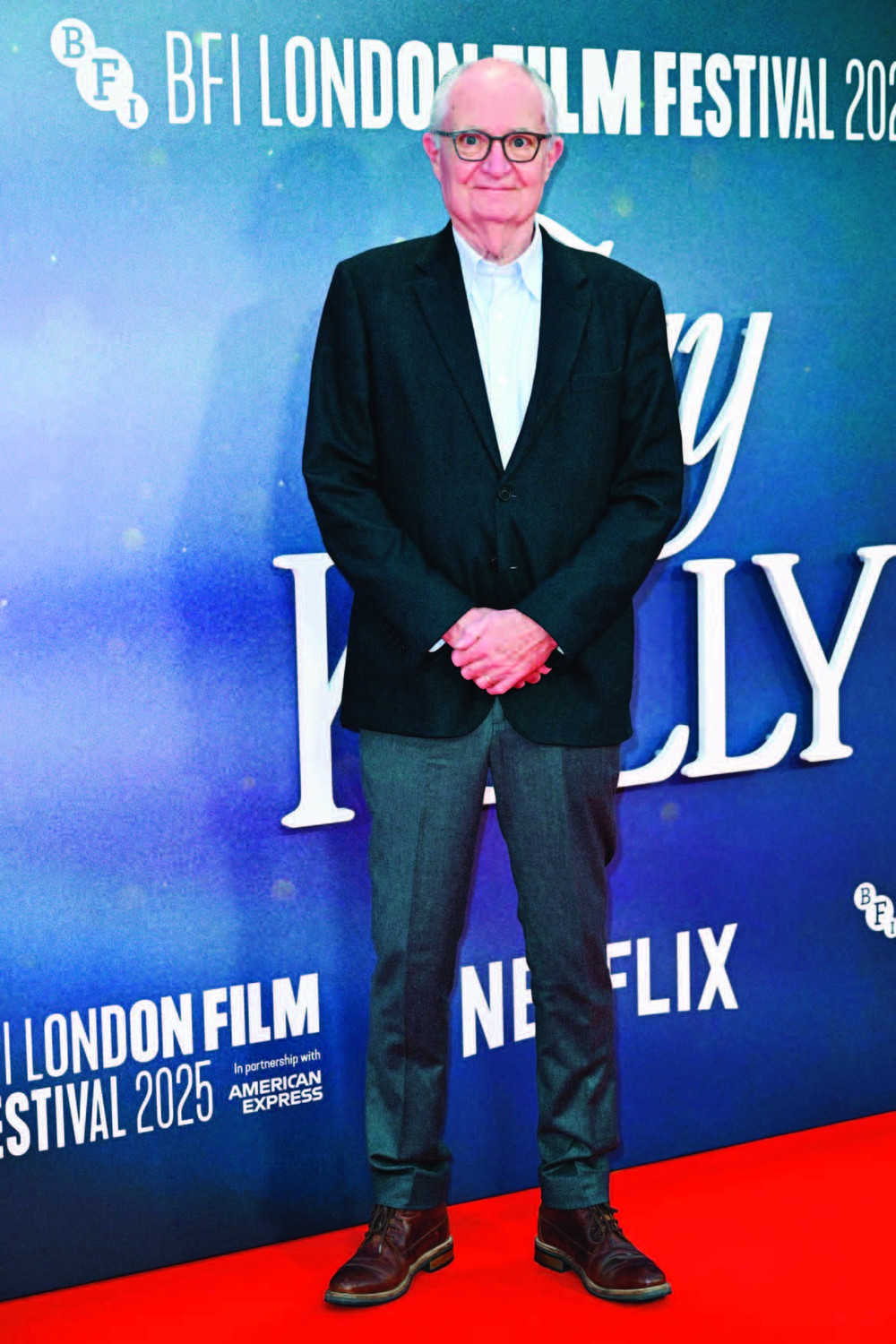 Full-length photograph of Lincolnshire actor Jim Broadbent at a film festival.