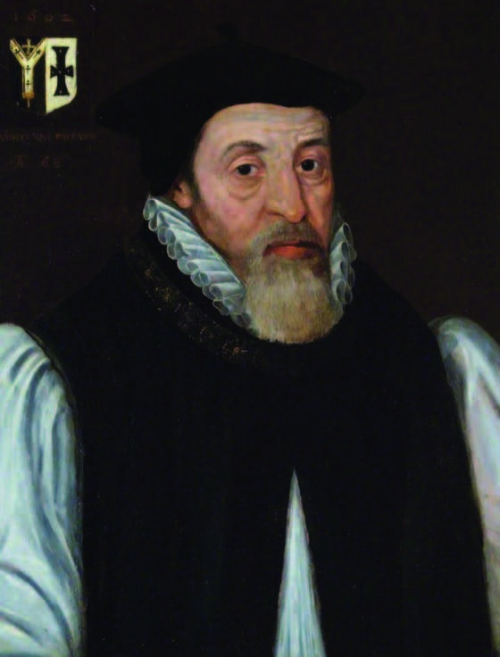 Painted portrait of Grimsby-born Archbishop of Canterbury John Whitgift.