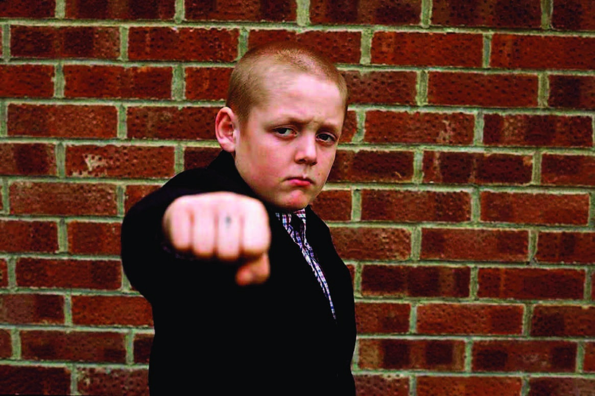 Colour film still of Grimsby-born actor Thomas Turgoose.
