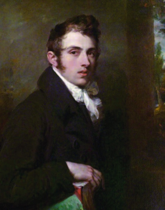 Painted portrait of Lincoln-born artist William Hilton.