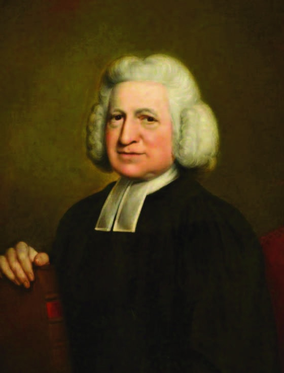 Painted portrait of Epworth-born hymn writer Charles Wesley.