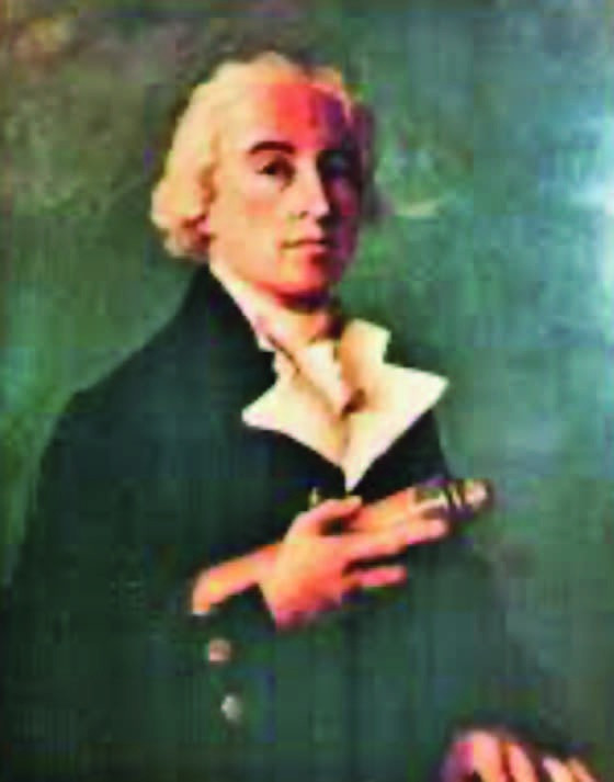Painted portrait of Lincolnshire surgeon and explorer George Bass.