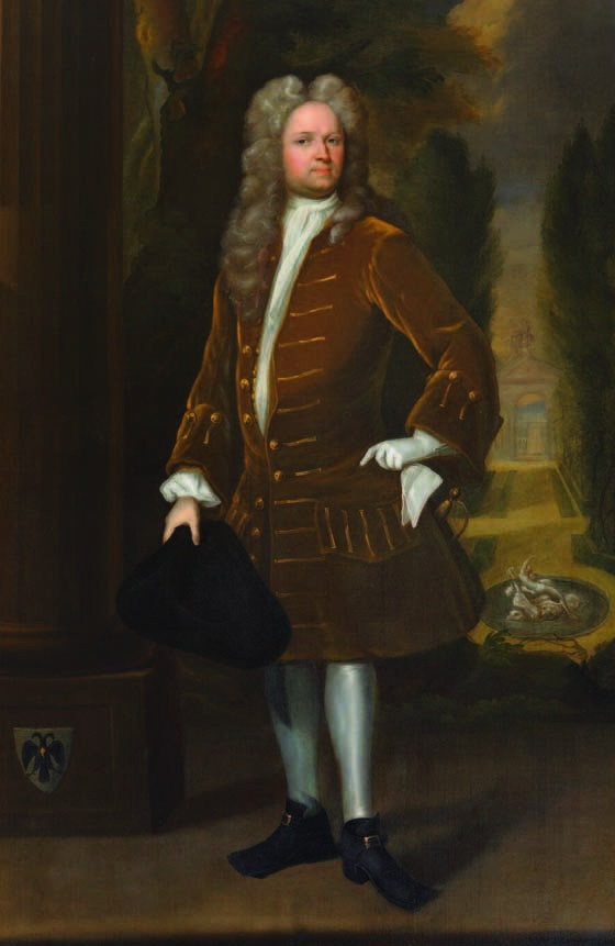 Painted portrait of Lincolnshire antiquarian William Stukeley.