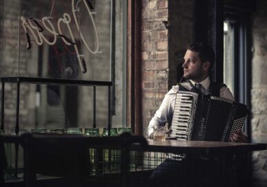 Image: Jonny performs as a solo artist and with his quartet. The accordionist was recently named among the top performers in a worldwide competition and was the only UK participant.