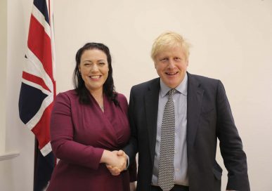 Alicia with PM Boris Johnson