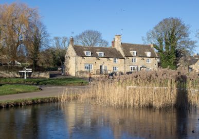 Barrowden's pond and village green.