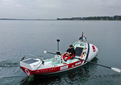 Image: Andrew in his boat, In Full C.R.Y on Rutland Water courtesy of Lee Hammond of sponsor MHR.
