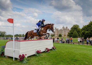 Zara Tindall riding Class Affair in cross country stage at the Defender Burghley Horse Trials, Image: Nixon Photo/Burghley Horse Trials.