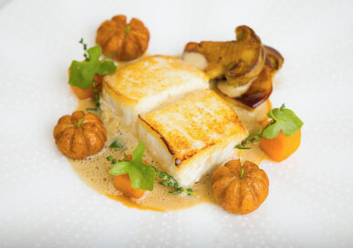 Pan Fried Fillet of Turbot at Hambleton Hall.