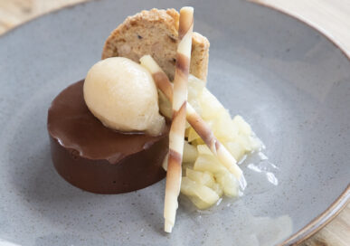 Dark chocolate ganache at The Red Lion, West Deeping.