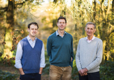 James Hanbury with Hugh Vere Nicoll and Joss Hanbury.