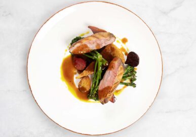 Gressingham duck breast with rösti potato, roasted beetroot, tenderstem broccoli and jus, £24.50 at The George of Oakham.