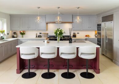 Bespoke kitchen with large central island designed by Moir Wade