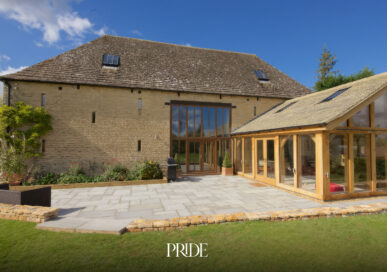 Bespoke oak-framed building designed to complement a country home