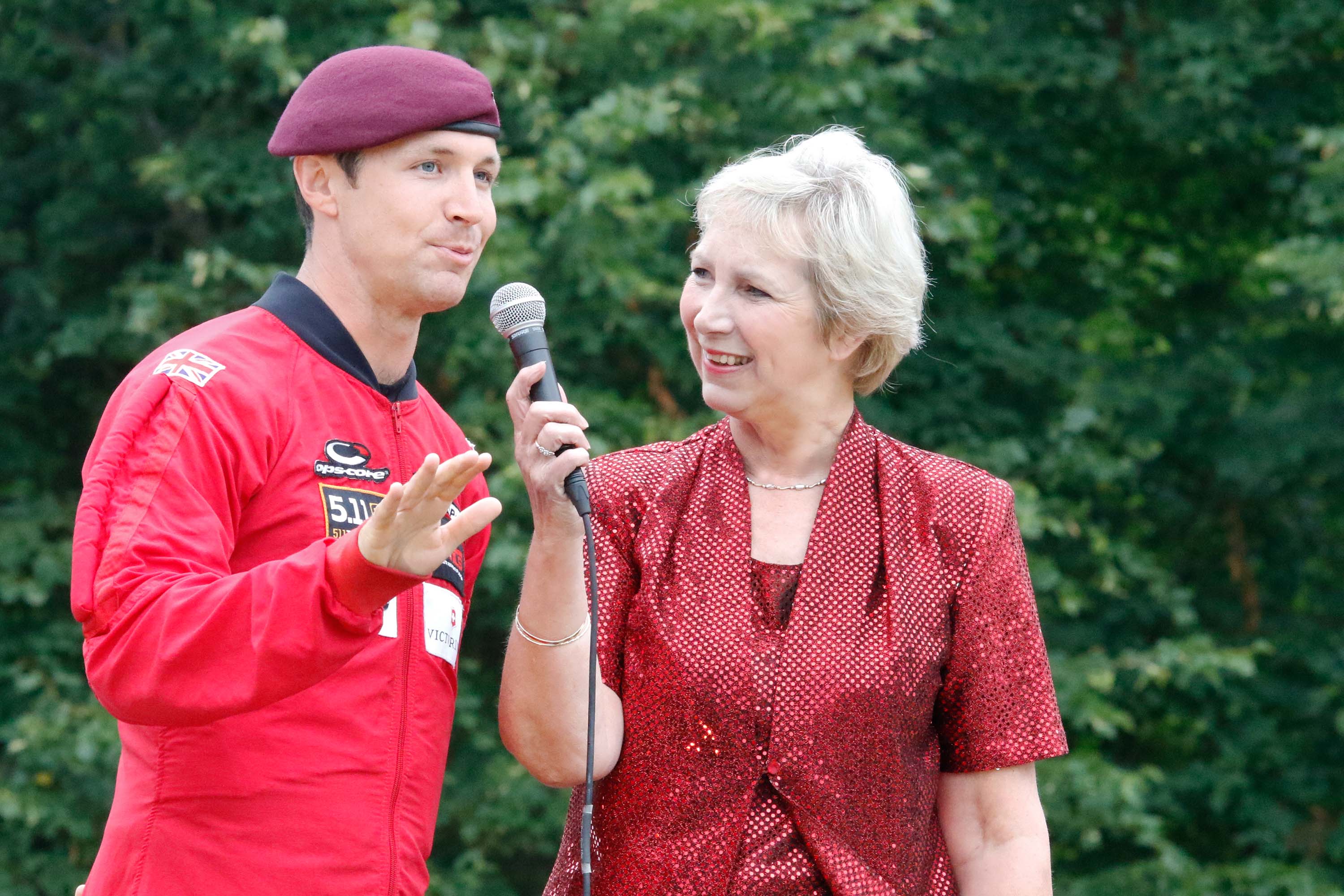 One of the brave parachuters.