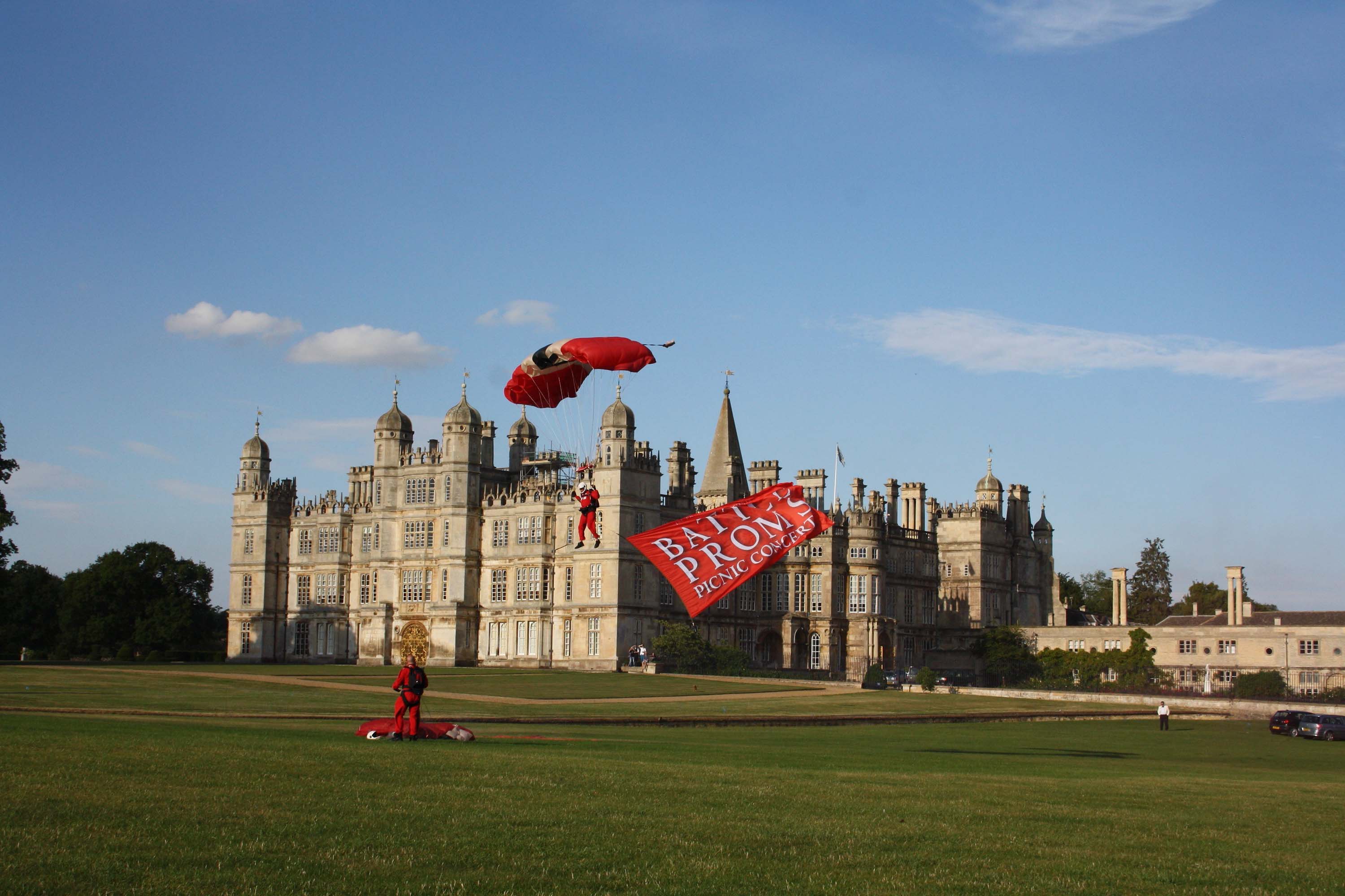 The parachuting team 'The Red Devils.'