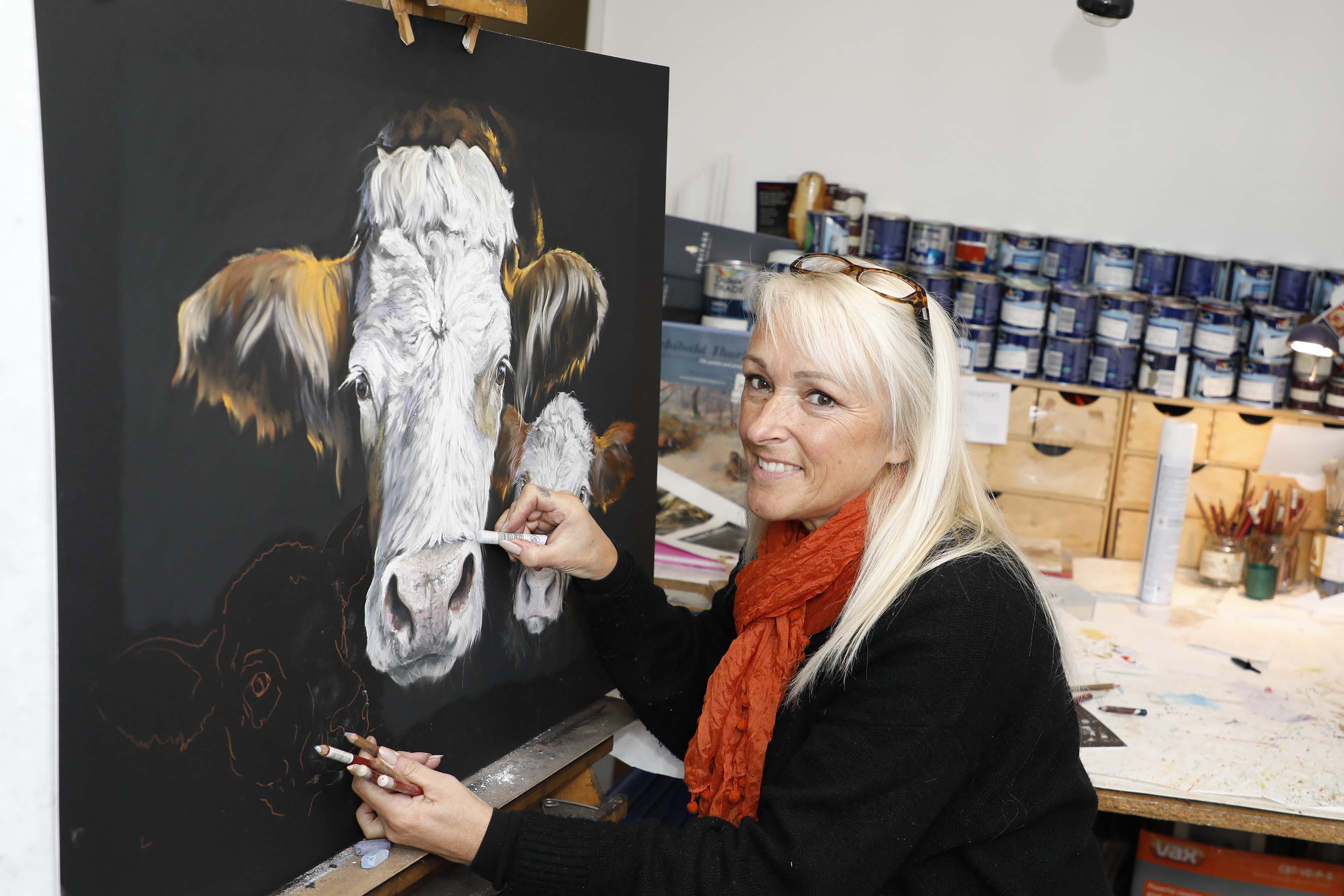 Kay Johns produces artwork which takes the local countryside as its inspiration.