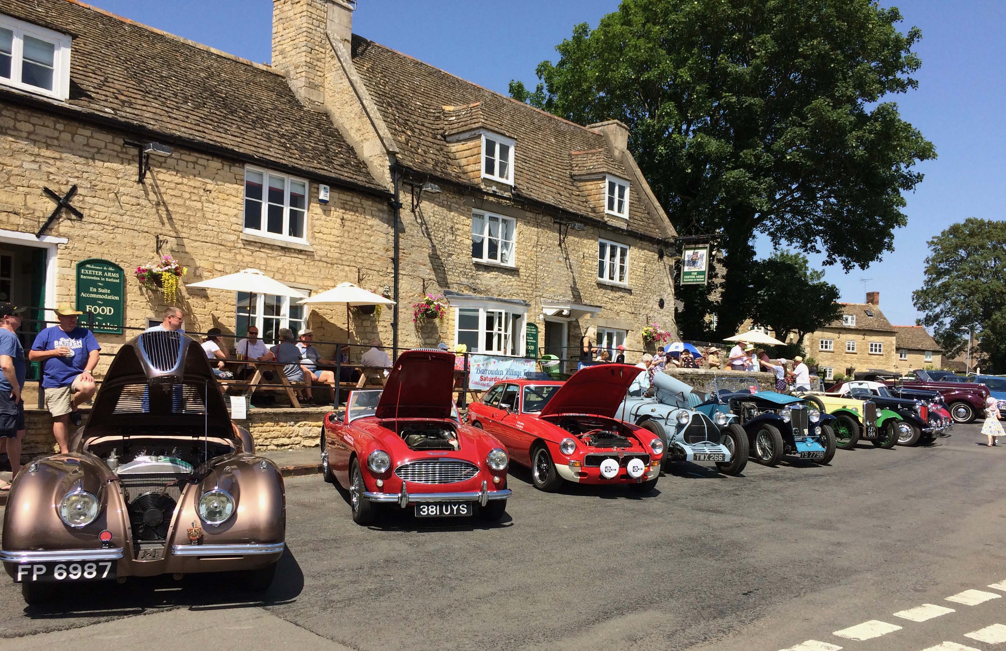Classic cars in Barrowden, image supplied by Sarah Preston.