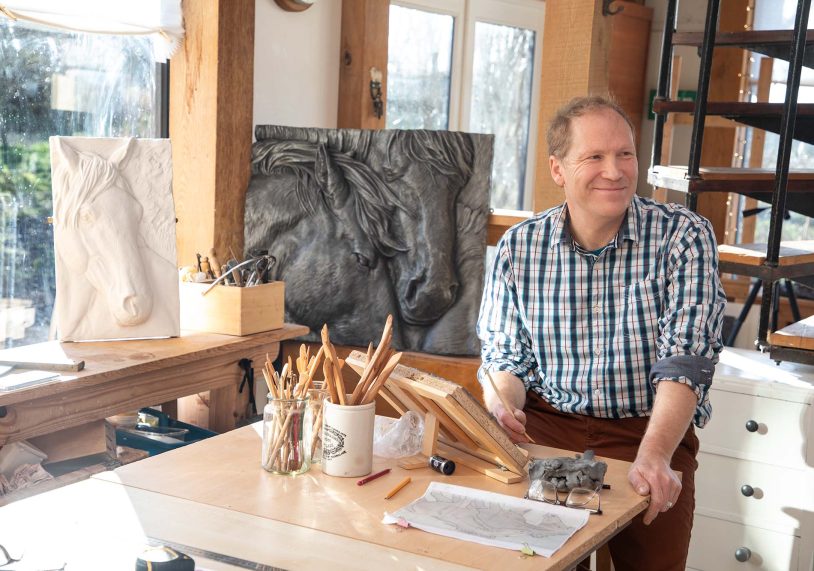 Chris Groombridge in his studio.