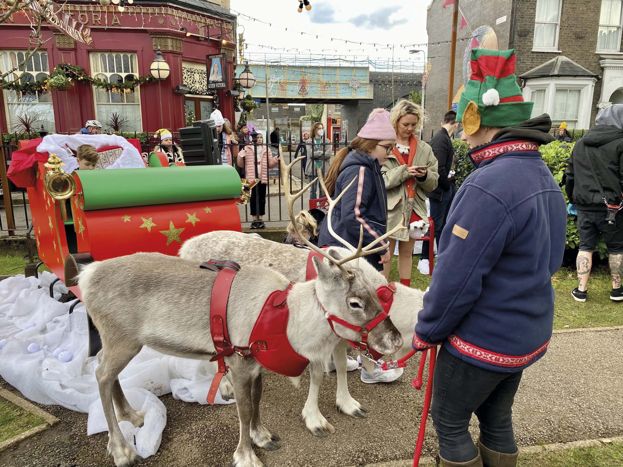 Nick Dean's Woodbine Reindeer... seen here in EastEnders' Albert Square!