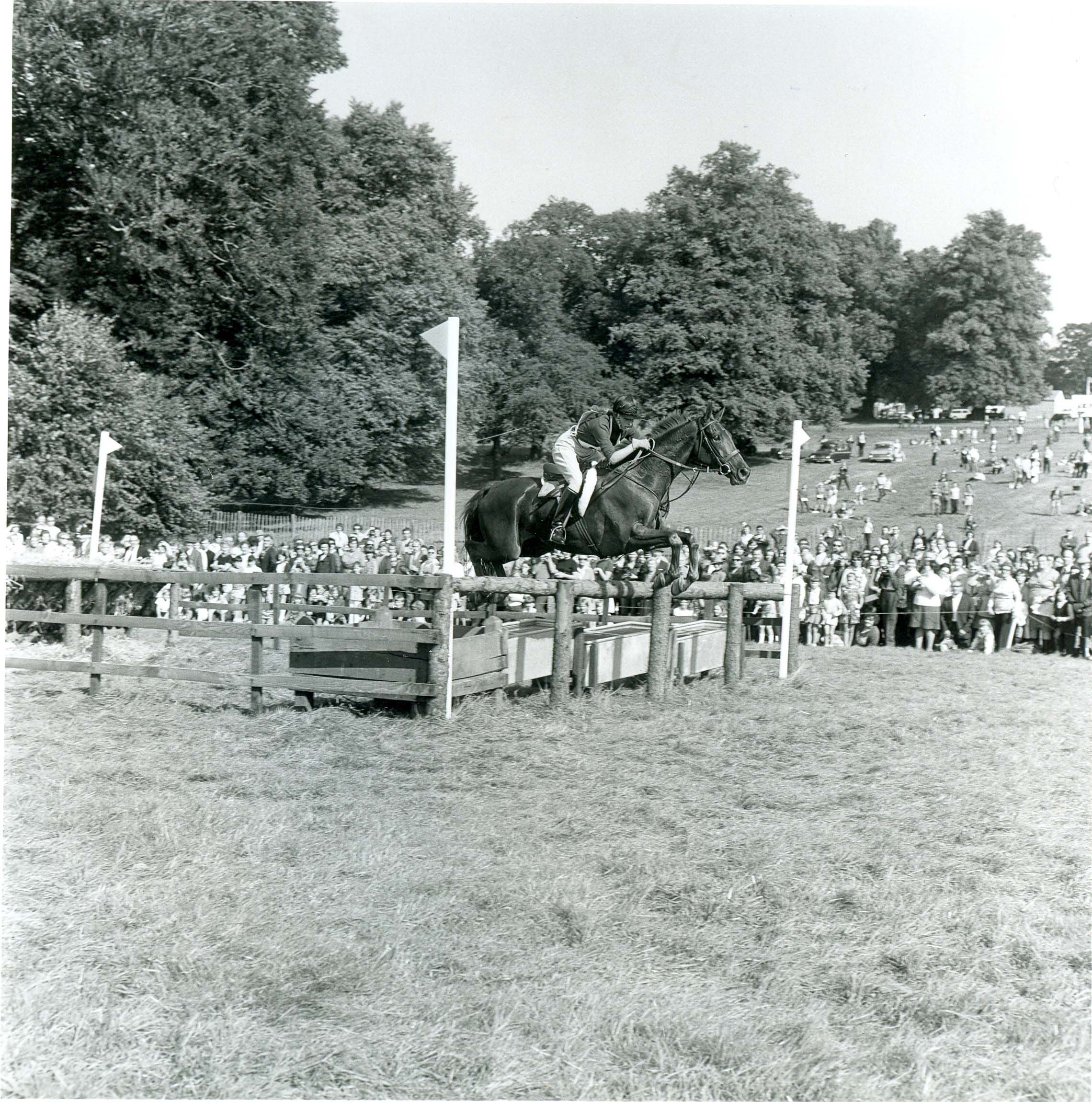 1971 HRH Princess Anne on Doublet. Image: Defender Burghley Horse Trials.